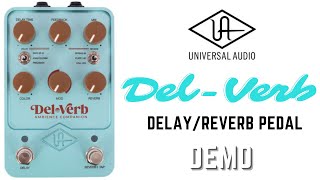 Video thumbnail for Universal Audio Del-Verb Ambience Companion delay/reverb guitar effects pedal demo. by Austin Guitar House