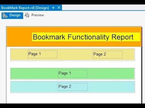 SSRS - How to Add Bookmarks Actions to a Report