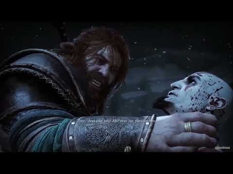 Thor Meets The Blade Of Olympus 1st Battle Fight - God Of War Ragnarok