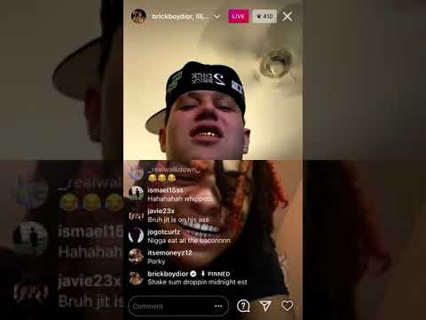 @Liljittman pressing @brickboydior on Instagram live