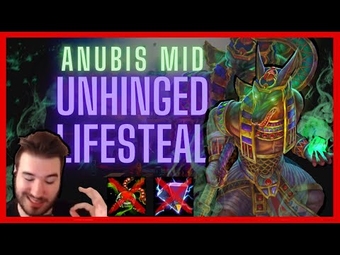 Smite Pro Anubis: NO ANTIEAL W/ FULL LIFESTEAL (Smite Conquest)