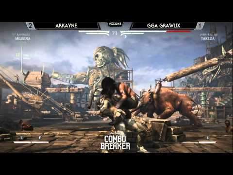 MKX After Hours @ Combo Breaker 2015 - Arkayne (Mileena) vs GGA Grawlix (Takeda) [720p/60fps]