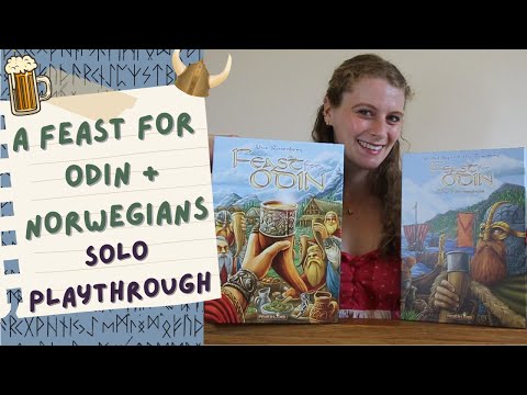 A Feast for Odin & The Norwegians expansion -solo playthrough and review (solo Uwe Rosenberg series)