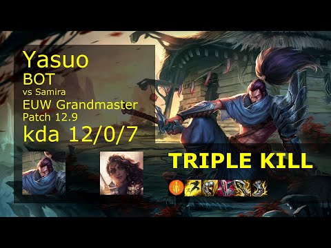 Yasuo Bot & Renata Glasc vs Samira & Nautilus - EUW 12/0/7 Patch 12.9 Gameplay