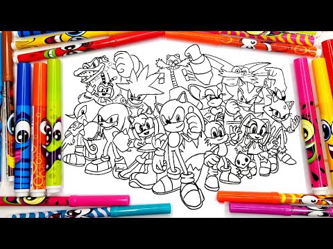 Sonic Team - Coloring Pages NEW Sonic 3 BOOM Tails, Knuckles, Amy Rose Tobu - Candyland NCS Release