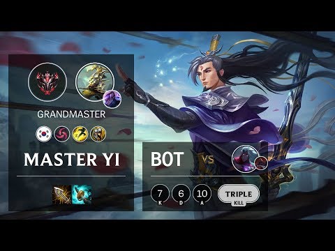 Master Yi Bot vs Varus - KR Grandmaster Patch 10.3