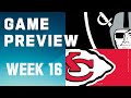 Las Vegas Raiders vs. Kansas City Chiefs | 2023 Week 16 Game Preview