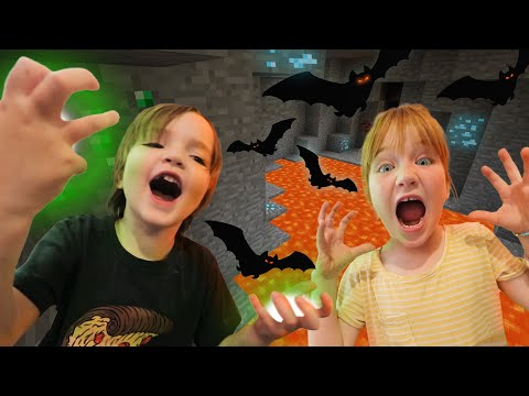 A for Adley - Learning & Fun - BAT ESCAPE 🦇 Don't get Lost in Niko's Lava Cave! Adley helps Dad build a Neighborhood in Minecraft!