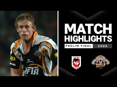 St George Illawarra Dragons v Wests Tigers Preliminary Final, 2005 | Classic Match Highlights | NRL