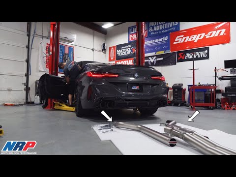 2022 F92 M8 Competition Akrapovic Exhaust Install! (SOUND CLIPS!)