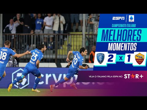 Com gol nos acréscimos, Empoli vence Roma e se livra do rebaixamento na Itália | MELHORES MOMENTOS