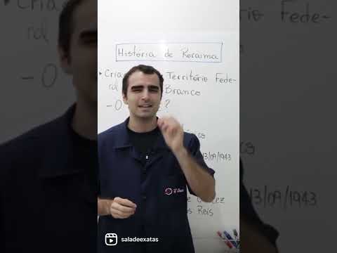 VESTIBULAR  UFRR - RORAIMA - Criação do Território Federal do Rio Branco.