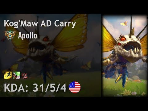 Kog'Maw AD Carry vs Lucian - Apollo - NA Challenger Patch 7.17