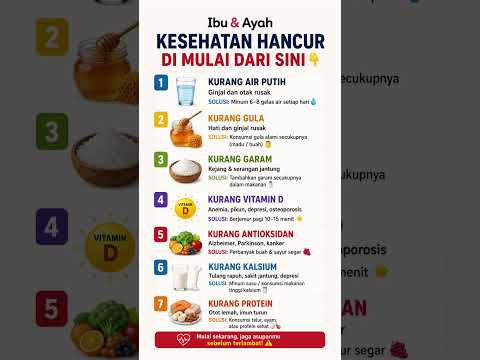 Kesehatan Hancur Dimulai dari Sini 7 Kekurangan Nutrisi yang Sering Diabaikan Keluarga #ibudanayah