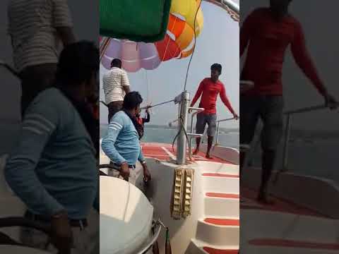 Parasaling at Calugute  Beach 1st January 2018