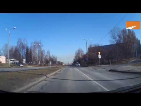 Al. Z. Dąbrowskiego - Zawracanie na skrzyżowaniu. Trasa egzaminacyjna Dąbrowa Górnicza