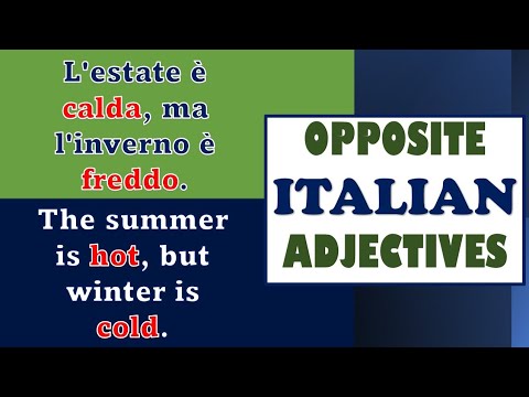 Italian OPPOSITE ADJECTIVES| Learn Italian For Beginners!