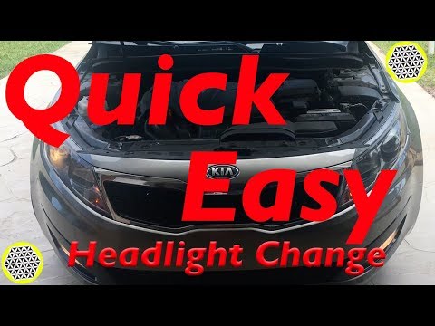 How to Change Headlight Bulbs on 2011-2013 Kia Optima- QUICK N EASY!!!