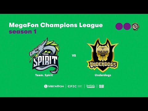 Team. Spirit vs Underdogs, MegaFon Champions League, bo1 [Maelstorm & Jam]