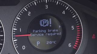 VOLVO ELECTRIC PARKING BRAKE FAULT, HOW TO RELEASE IN A EMERGENCY XC70 V70 S70 C70 S80 S90 V90 XC90