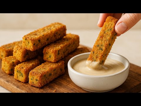 Baked Chickpea Sticks with Tahini Sauce