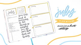 July Plan With Me | Minimalistic Setup 💛