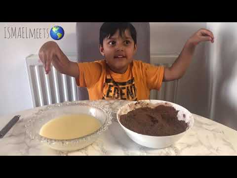 Baking Cooking Cadbury Chocolate Fudge Cake Fun with Ismael and Mummy