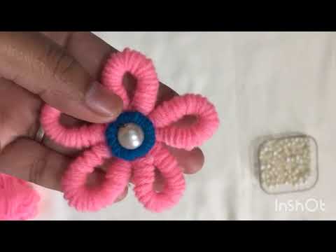 super easy woolen Flower Making Tricks using Cotton Bud