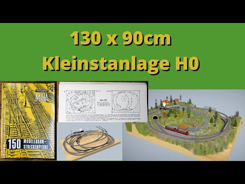 A miniature H0 layout measuring 130 x 90cm as a layout suggestion for confined spaces