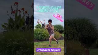 Crossover Squats クロスオーバースクワットで桃尻?になる！ピーマン?尻を卒業しよう！中臀筋にめっちゃ効く！尻トレ！