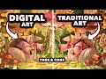 Digital vs Traditional art - the pros and cons of each!