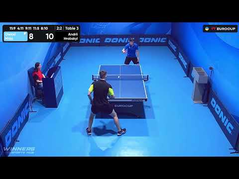 09:30 Oleksii Mitla - Andrii Hrabskyi 11.09.2023 TT Euro.Cup Ukraine Master. TABLE 3