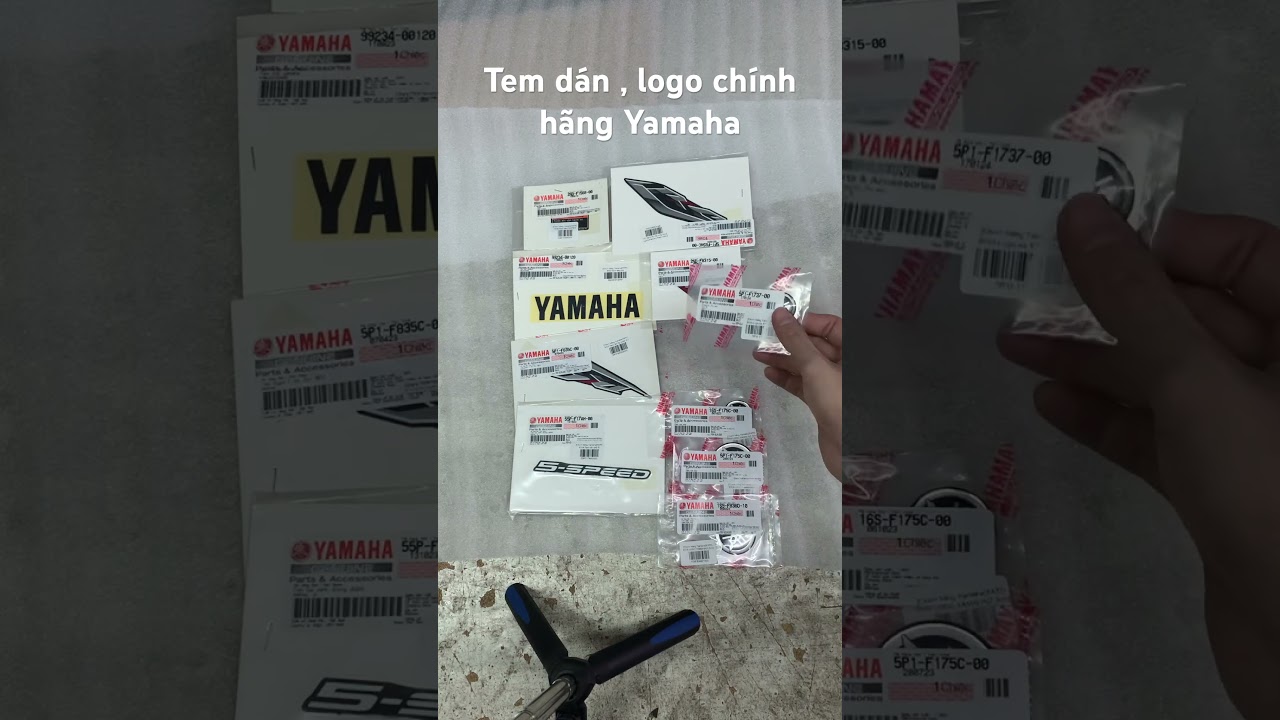 [Chính hãng Yamaha]YATE-8004-Tem dán chữ 5-SPEED(11,8x0,8cm)