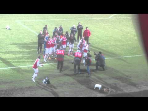 Fortuna Sittard - MVV Maastricht 0-3 (6-3-2015) - Feestje na afloop