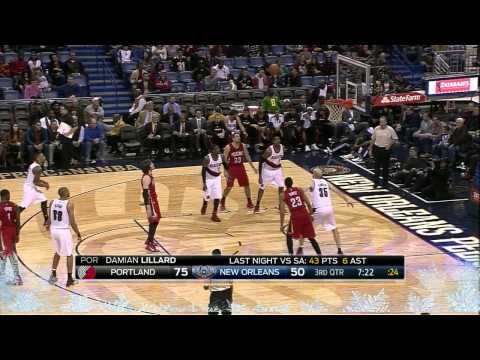 Luke Babbitt Highlights Blazers vs. Pelicans 12.20.2014 - 5 Points, 3 Rebounds