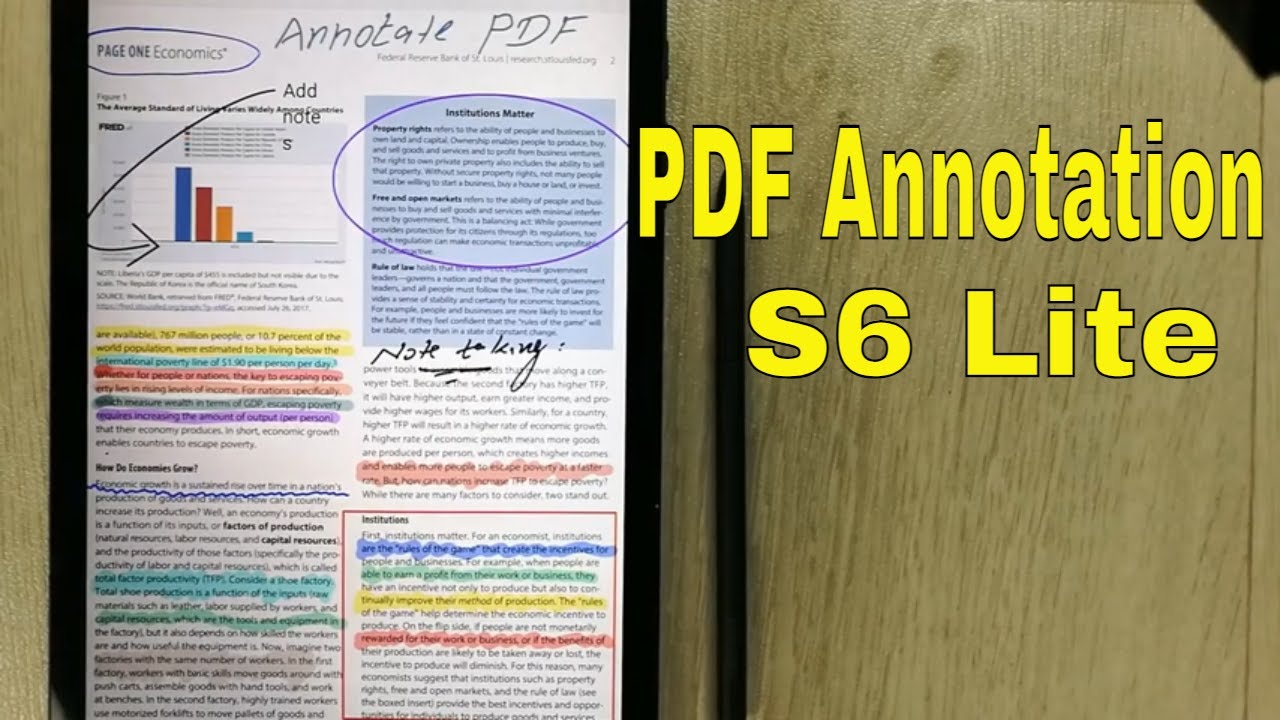 How to Annotate PDF in Samsung S6 Lite - Samsung Notes - Xodo