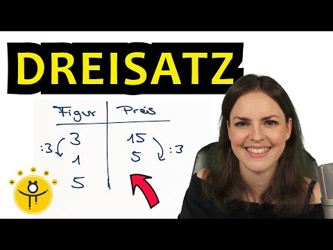 DREISATZ rechnen einfach erklärt – proportionale Zuordnung Tabelle, Beispiele