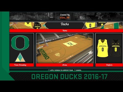 NBA 2K17 2016-17 Oregon Ducks Jersey & Court Tutorial