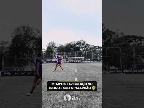 MEMPHIS DEPAY FAZ GOLAÇO NO TREINO DO CORINTHIANS E MOSTRA SUA INTIMIDADE COM O PORTUGUÊS