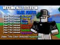 GETTING 160 TITLES IN BLOX FRUITS (WITHOUT ANY YOUTUBER TITLES)
