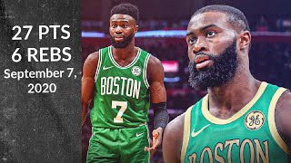 Jaylen Brown 27 PTS 6 REBS |Celtics vs Raptors| NBA Playoffs 9/07/20