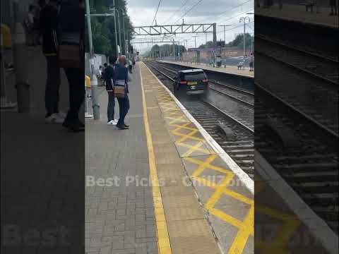 Stolen Car Flees from Cops Along Train Tracks | Cheshunt Station Incident