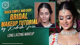 Quick Simple and Easy Bridal Makeup tutorial | Long Lasting Makeup |  @pkmakeupstudio