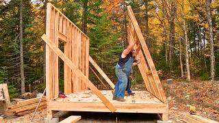 Off Grid Cabin Build: Raising the Walls: Ep 4