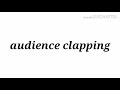 Audience Clapping Sound Effects