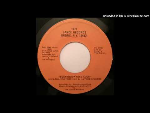 Rare Gospel Disco 45 Aleatha Porterfield & Haynes Singers – Everybody Need Love