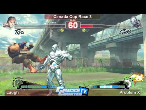 Laugh (Ryu) vs Problem X (Seth) Canada Cup MM pre SSF4 AE 2012