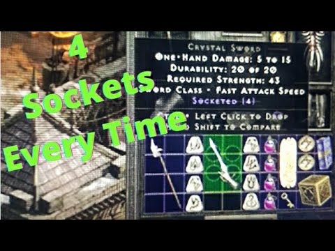 D2R: How to get a 4 socket sword every time!!!