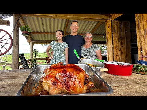 Esse frango com a farofa de cenoura 🥕 da Kélita ficou espetacular!!!!
