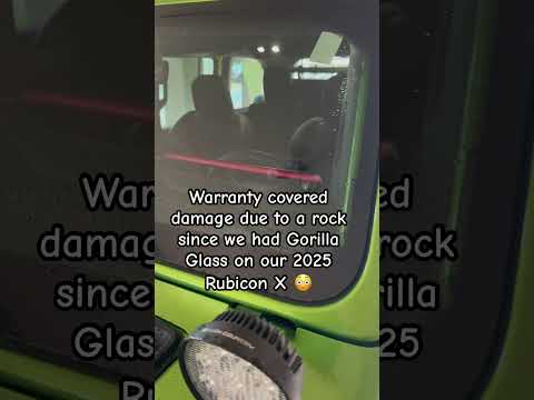 Did Jeep warranty Gorilla Glass for rock damage? Yes!. #jeeprubicon #jeep #gorillaglass #mopar
